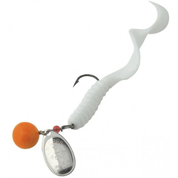 Löffel Aglia Spinflex Orange Twist weiß mepps 1