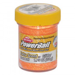 Berkley Fluo Orange Glitter Trout Paste