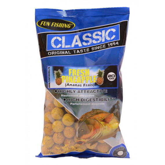 Classic Boilies 4kg 20mm Fresh Pineapple Fun Fishing 1