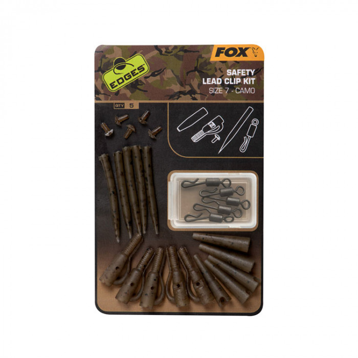 Lead Carrier Edges CAMO Lead Clip Kit Size 7 Fox 1