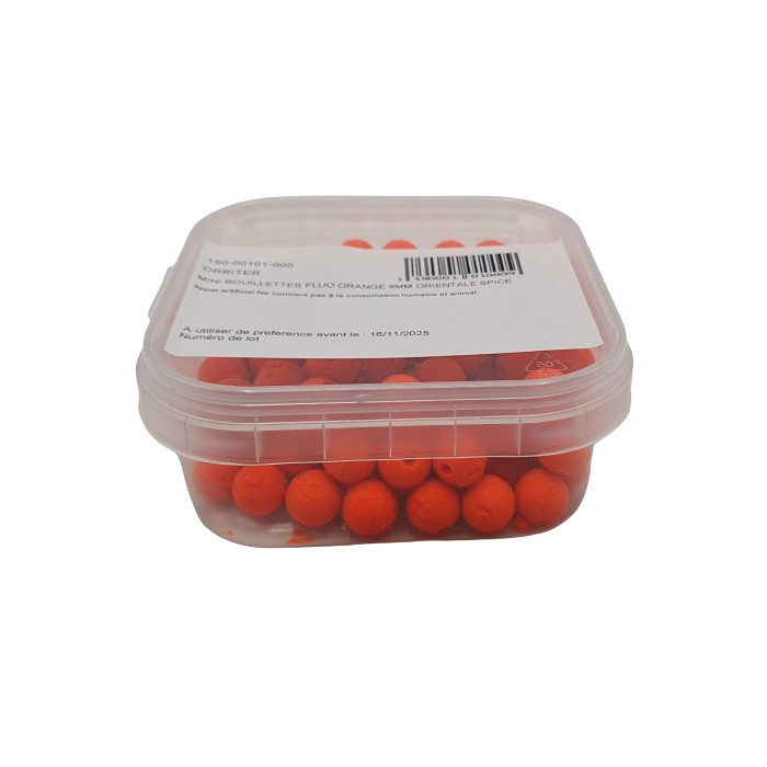 Fluorescerend Oranje 9Mm Oosterse Kruiden Orbiter Mini Boilies 1