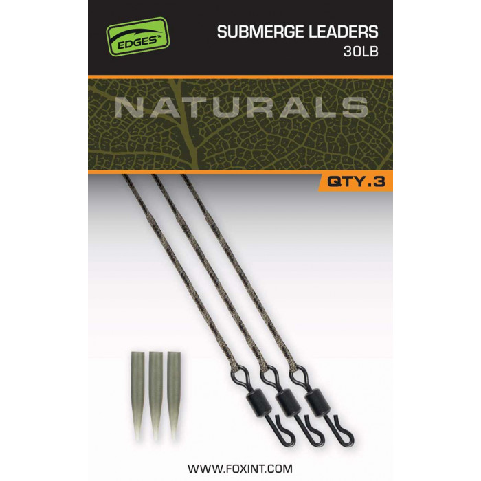 Naturals submerge leaders 30lb x3 Fox 1