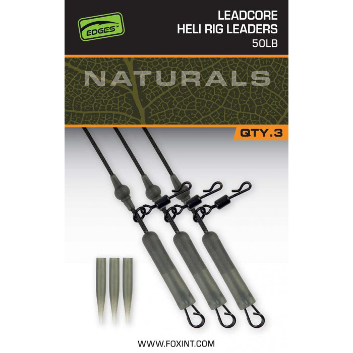 Naturals leadcore heli rig leader 50lb X3 Fox 1