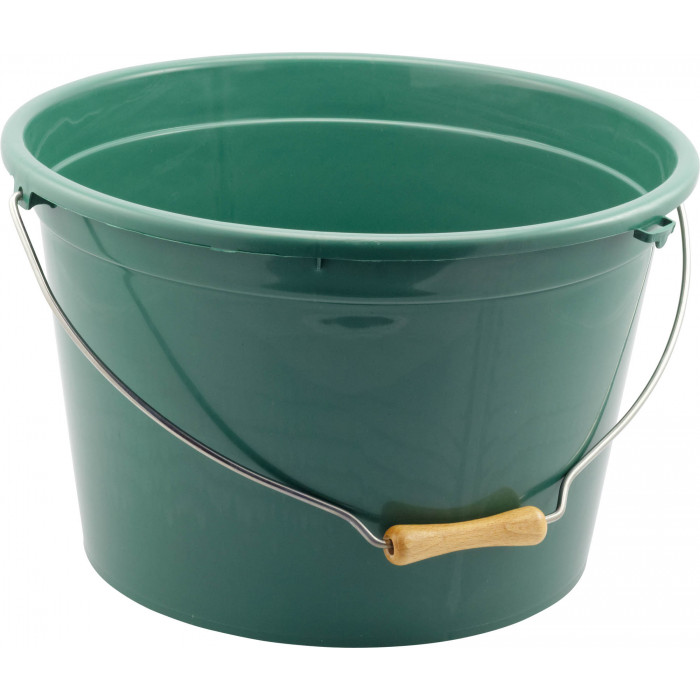 Cubo de cebo verde 25L - Mango de metal plastificado 2