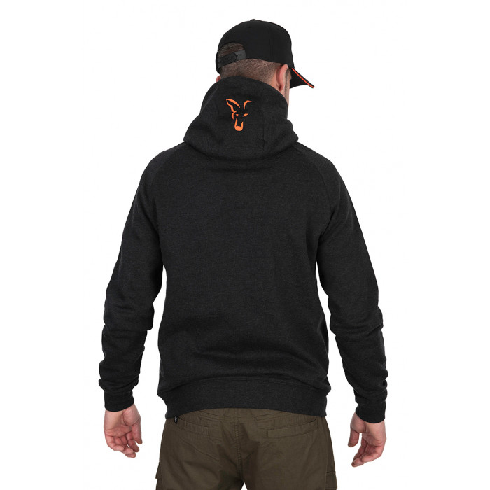 Fox collectie lw hoody - zwart oranje 2