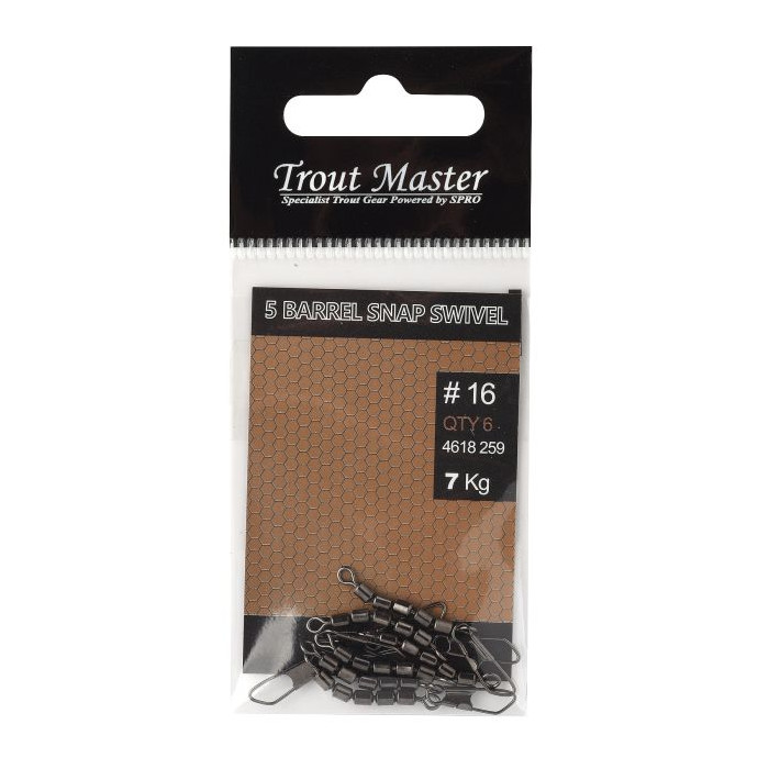 Trout master 5 barrel snap swivel 1