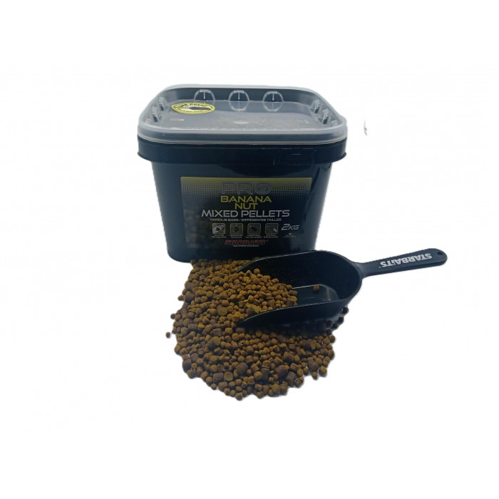 Pellet starbaits gemengd 2kg probiotic banaan/noten 1