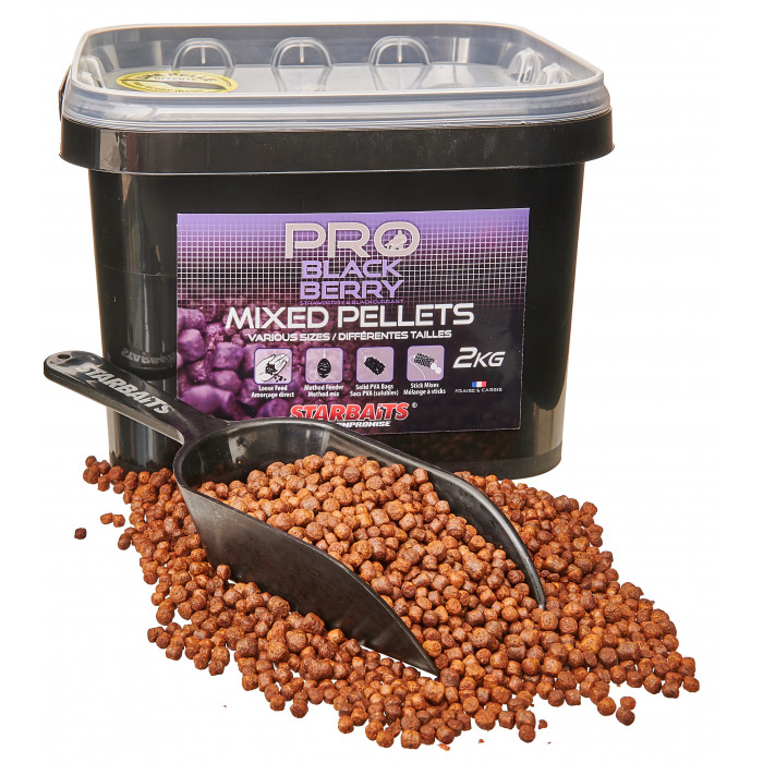 Starbaits pro blackberry pellets mixed 2kg 1