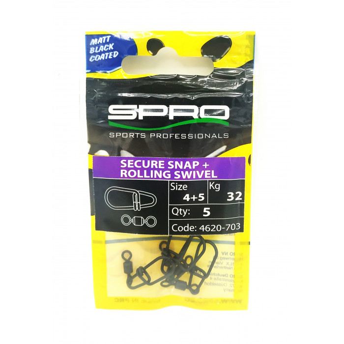 Spro Sicherheitswirbel snap+rolling swivel 1