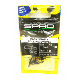 Spro émerillon easy snap+rolling swivel