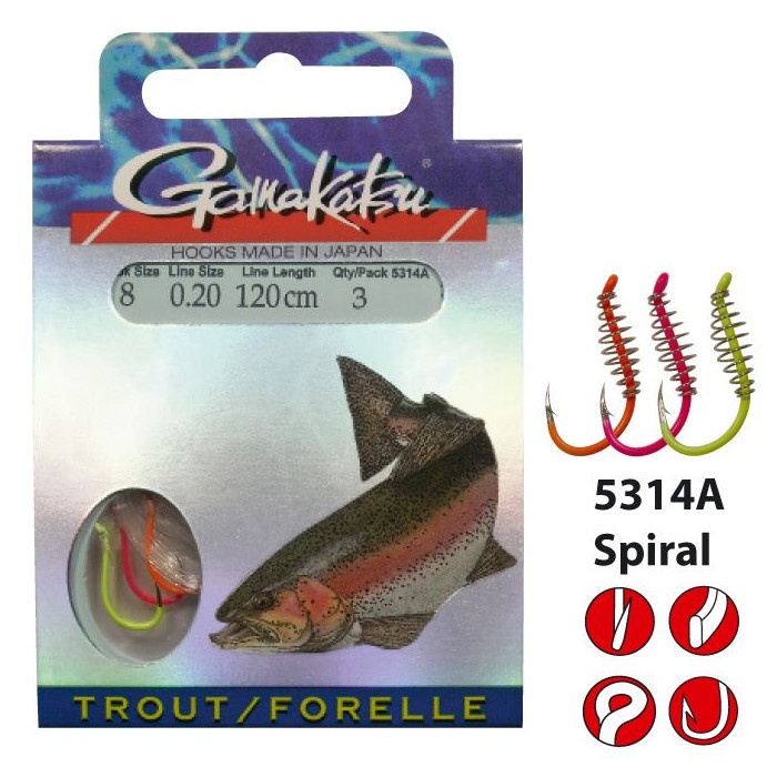 Trout leader LS5314 h:6/0.22mm 120cm 1