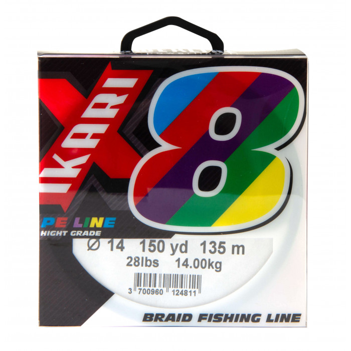 Ikari 8-strand multicolor braid 250m 1